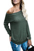 Sexy Green Women’s Off Shoulder Tunic Top